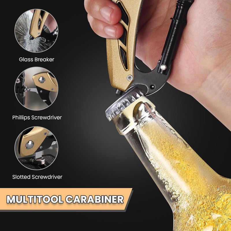 FUNBRO Multitool knife, Gift for Men (Gold) - Image 2